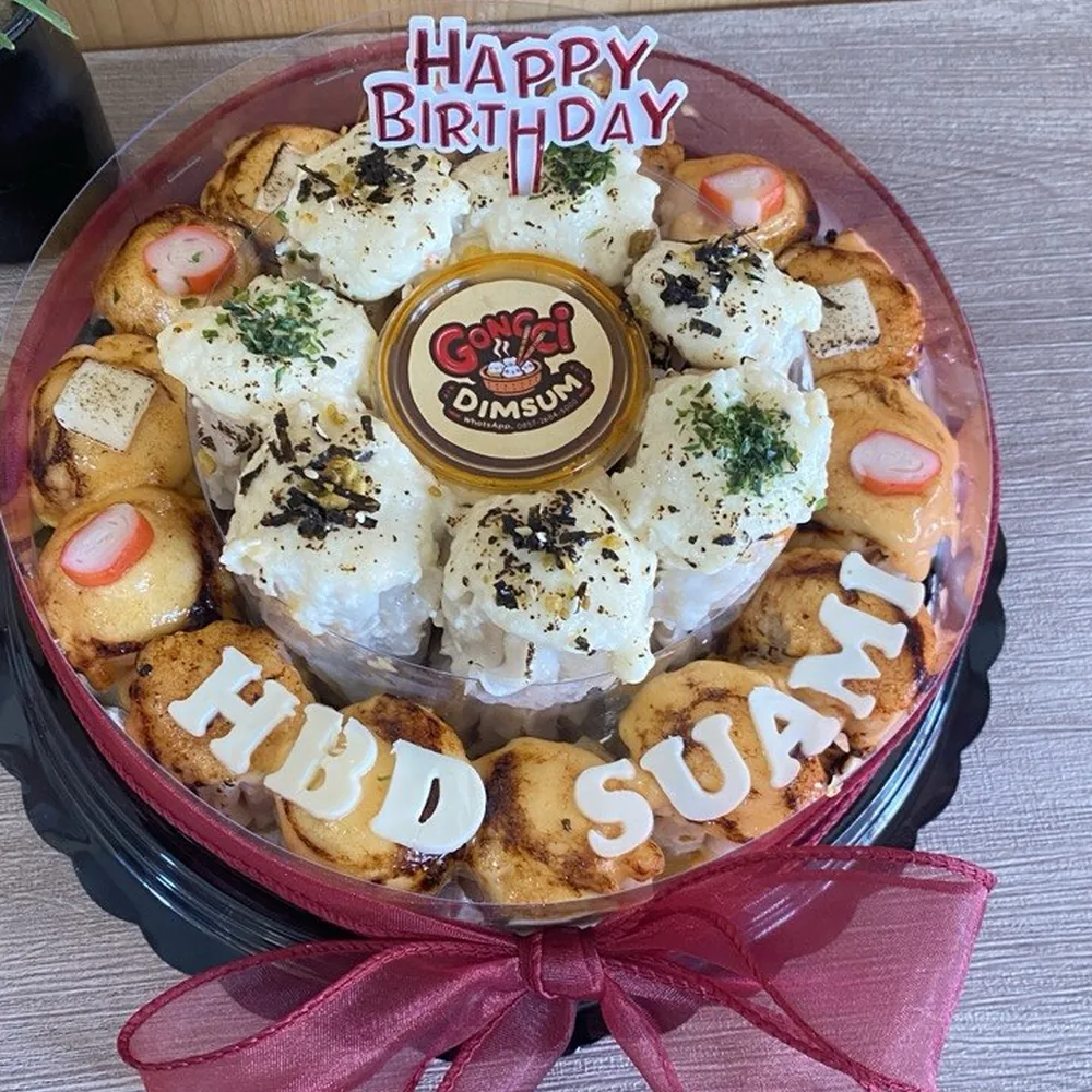 Birthday Medium paket dimsum ulang tahun isi 25-35 pcs Gongci