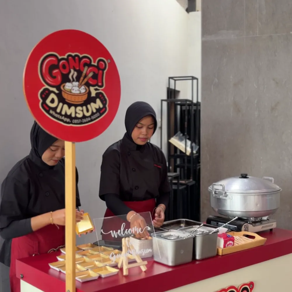 Catering dimsum wedding Malang — booth Gongci Dimsum
